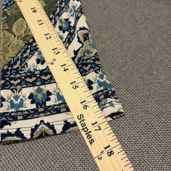 Janette Fashion Patchwork Boho Festival Artsy Belted Scoop Neck Maxi Dress M - Picture 6 of 9